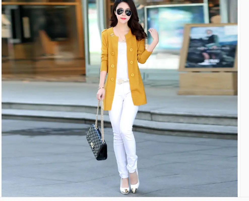 

Женский свитер-пальто с длинным рукавом, весна-осень 2021