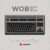 domikey wob keycaps for mechanical keyboard cherry profile white on black abs double shot triple shot japanese gk61 gk64 pc game