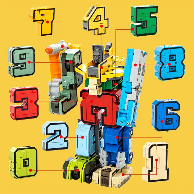 

Digital Deformation Robot Building Blocks Children Diy Hands-On Model Bricks Multi-Deformation Toys for Kids Birthday Gift