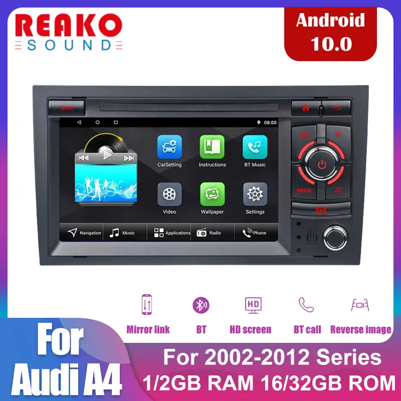 

Автомобильный радиоприемник 2DIN, с IPS-экраном 7 дюймов, Android, AHD, DSP, GPS для Audi 2002-2012, A4, B6, B7, S4, RS4, навигационный DVD-плеер