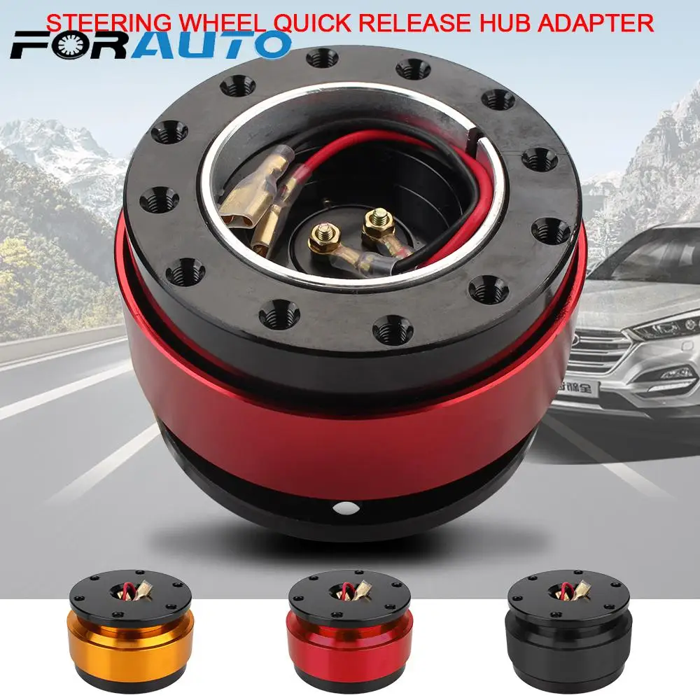 

Steering Wheel Snap Off Durable 6 Hole Car Auto Quick Release Aluminum Universal Hub Adapter Boss Kit Anti-theft