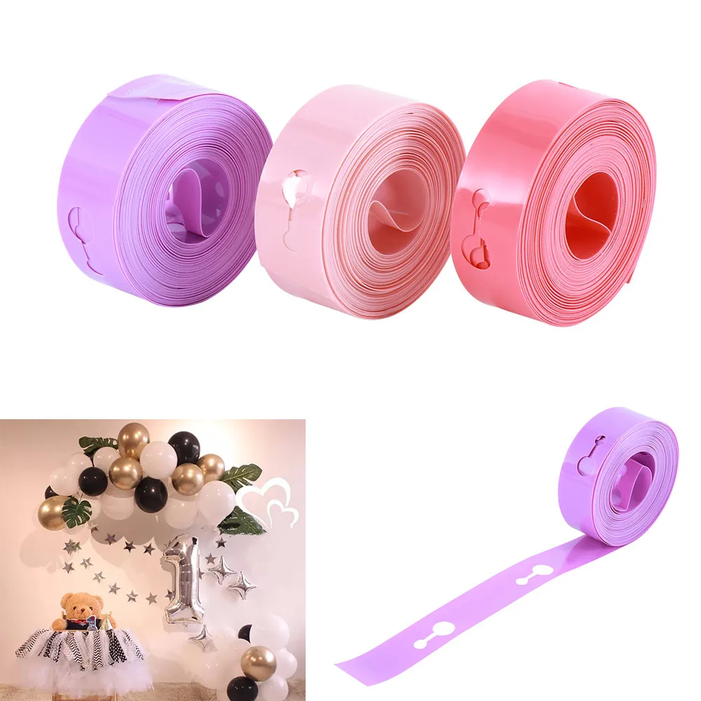 5 м Macaron с двойным отверстием шар гирлянда полоска для воздушных шаров Лента