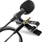 Микрофон петличный, 3,5 мм, с металлической клипсой, для ПК, ноутбука мобильный телефон, проводной