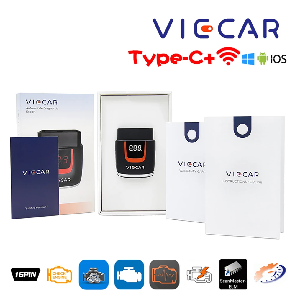 Viecar ELM327 V2.2 VP001/2/3/4 PIC18F25K80 Wi Fi OBD OBD2 Bluetooth 4 0 сканер Android/iOS ODB2 автомобильный