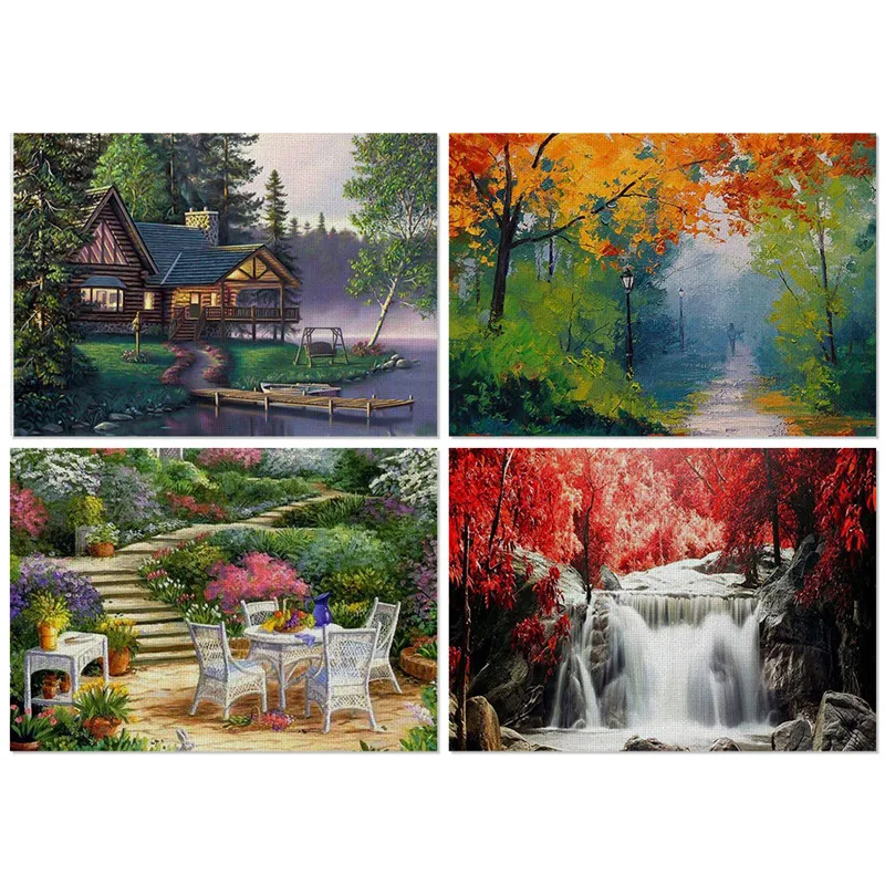 

Fuwatacchi Dining Tableware Pad Coasters Placemat for Table Kitchen Decoration Accessories Pastoral Style Table Mattress General