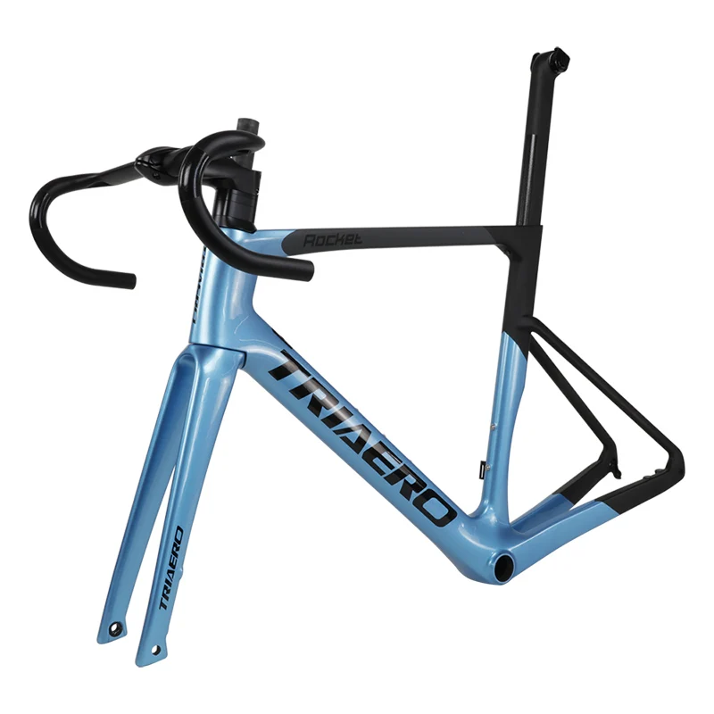 ICANBikes новая AERO карбоновая рама для дорожного велосипеда BB86 с дисковыми тормозами UD-Matte - Цвет: Синий