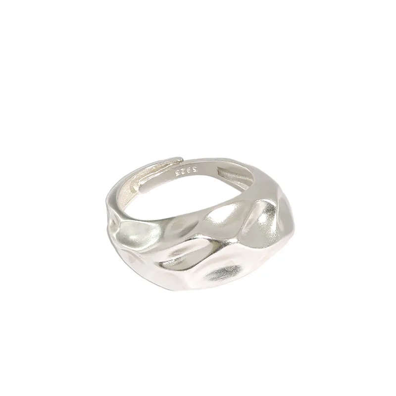 

S'STEEL Korean Rings 925 Sterling Silver For Women Designer Irregular Gold Minimalist Ring Anillo De Plata De Ley 925 Jewellery