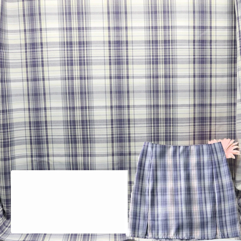 

Original design JK customized polyester yarn dyed plaid shirting fabric