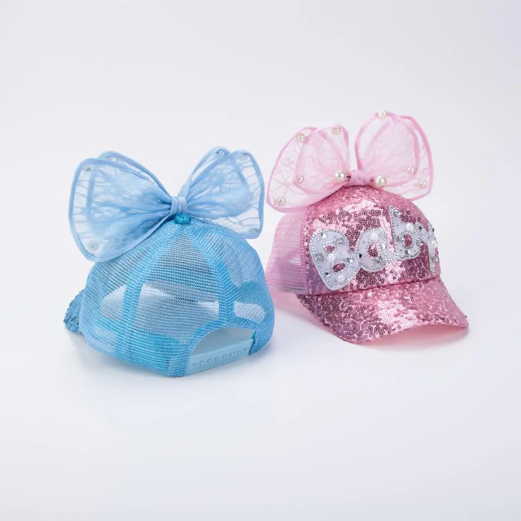 Детская бейсболка DeePom Снэпбэк кепки для девочек детская большая пряжа бант