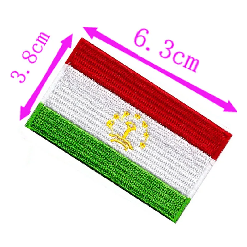 Нашивка для вышивания флага страны РТ 6 3 см широкая высокое качество
