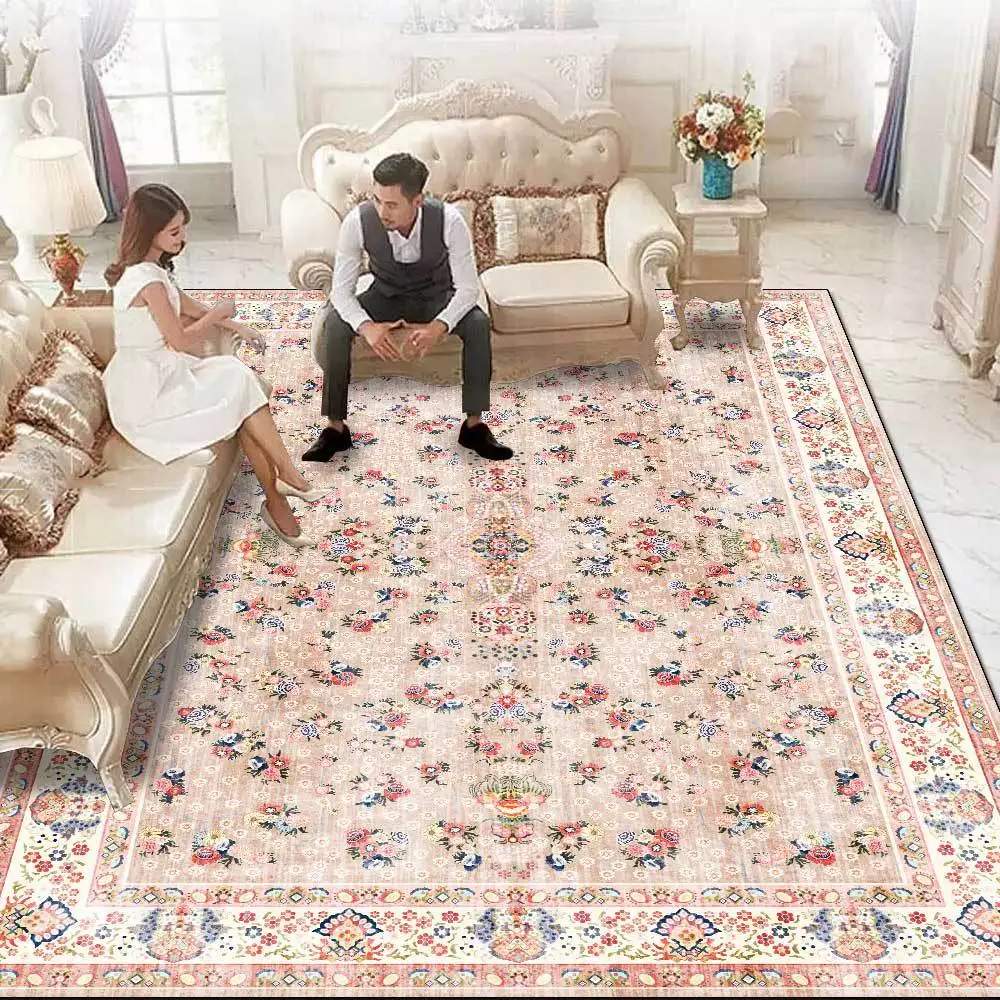 

Pink Nordic 3D Printing Carpets For Living Room Bedroom Area Rug Modern Home Hallway Tent Floor Room Carpet Large Mats Play Kids