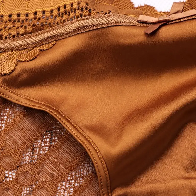 Пикантные Для женщин нижнее бельё для девочек Атлас высокого класса Шнуровка с