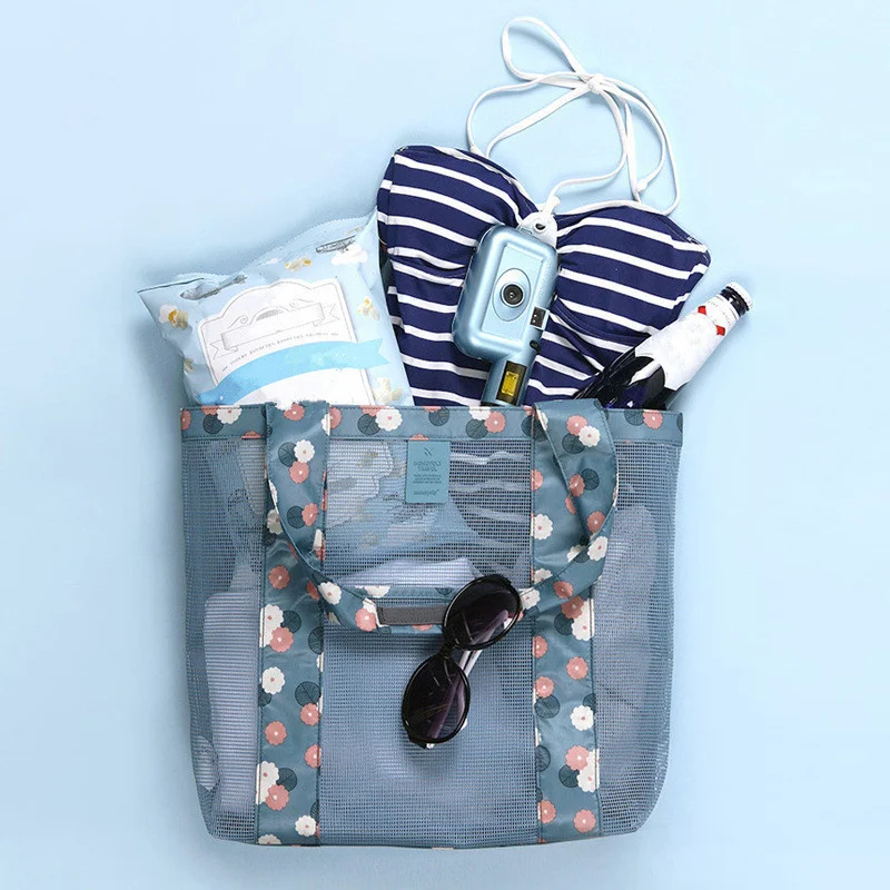 

Grid Beach Bag Oxford Cloth Travel Clothing Storage Box Large Capacity Lipstick Eyebrow Pencil Cosmetic Portable Organizer