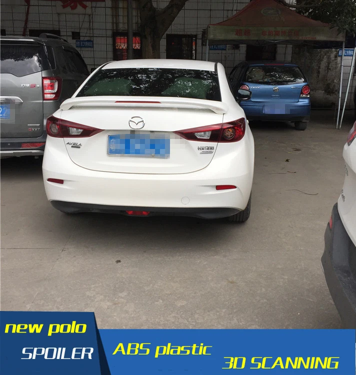 Для Axela Mazda 3 Спойлер ABS Материал заднего крыла автомобиля Mazda3 праймер цвет задний