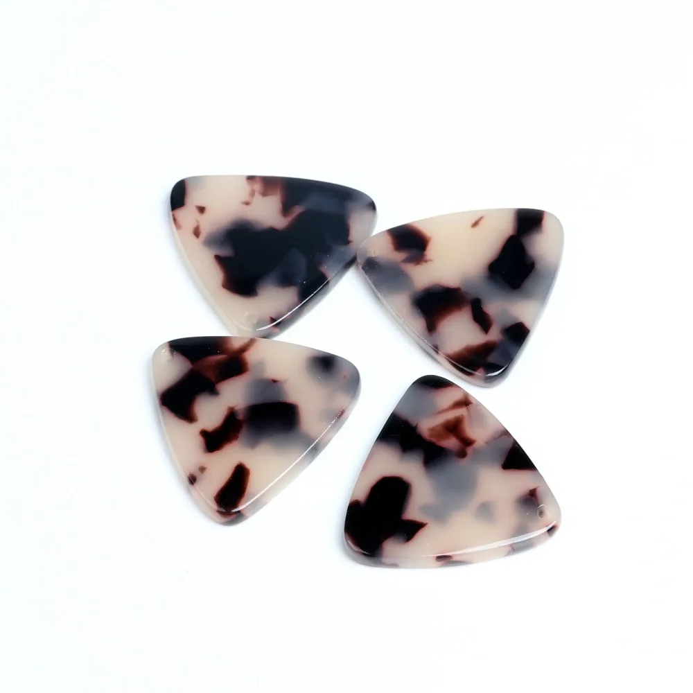 Tortoise Shell Earring Charms,Acetate Stick Charms,Triangle Shaped pendant,Triangle Shaped Earrings Part, 22mm x 24mm,ACE202