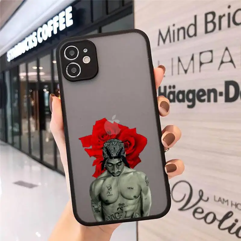 

Great 2pac rapper artist Phone Case Matte Transparent for iPhone 7 8 11 12 s mini pro X XS XR MAX Plus cover funda