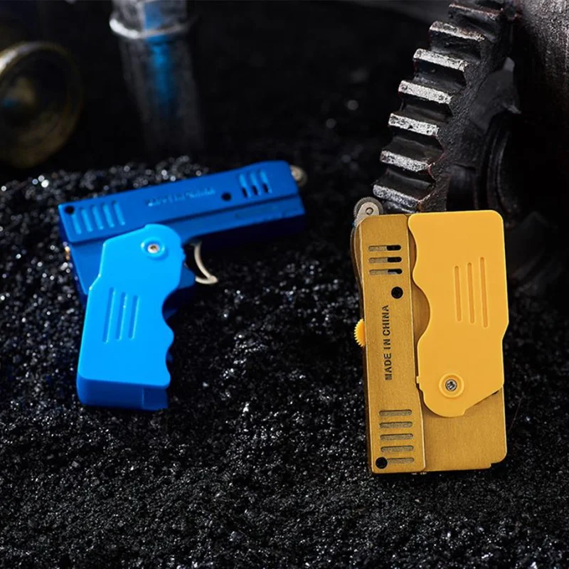 Складной деформации пистолет металлические зажигалки ветрозащитный газовые