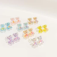 oneiric diary colorful cute mini candy bear stud earrings sweet personality ins style fashion earring