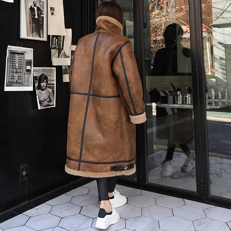 

Johnature Winter New Loose Lambs Wool Thicken Warm Women Coats 2021 Korean All Match Zippers Female Parkas