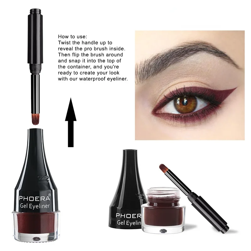 

2021 1pcs Hot Liquid Matte Eyeliner Gel with Brush Waterproof Beauty Comestics Lasting White Eye Liner Cream Tools For Eyeshadow