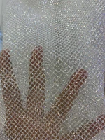 stock 5yardsbag shimmering silver plaid glitter powder new european and american style fabric for wedding dress hl124