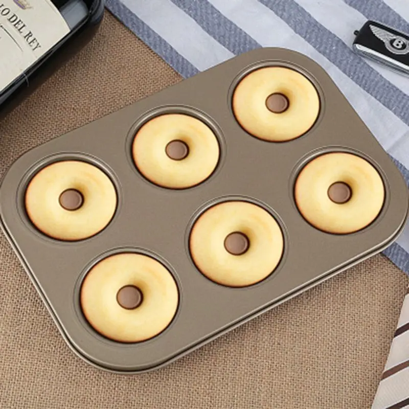 

Non-stick 6 hole carbon steel baking tray, 2 pieces Dropshipping