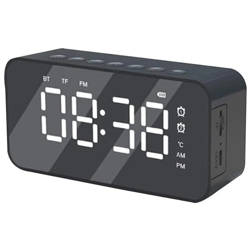 Цифровой будильник Bluetooth-радиоприемник двойной портативный динамик с