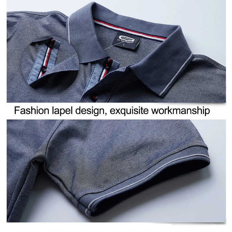 Мужская рубашка поло из чистого хлопка с коротким рукавом|Поло| |