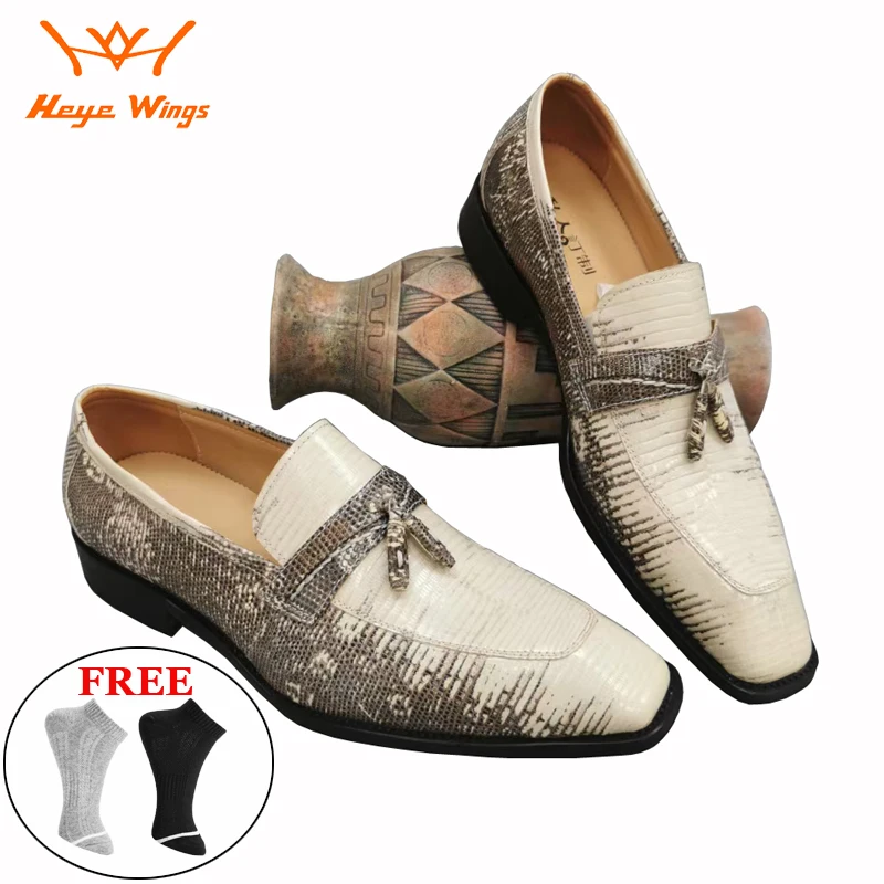 

Heye Wings Brand Mens Luxury Formal Shoes Original Quality Skin Dress Shoes Mens Casual Loafer Shoes Handmade Crafted