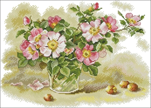 100% egypt cotton threads Genuine Product cross stitch kits Suite RTO M523 Wild Rose | Cross-Stitch