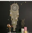 Макраме Ловец снов ручной работы большой Бохо кроше Настенный декор с перьями для домашнего декора