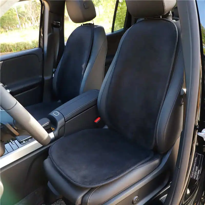 

Winter Black Car Seat Supports Sets Auto Warm Soft Plush Seats Car Goods Decor Interior Accessories Car-styling