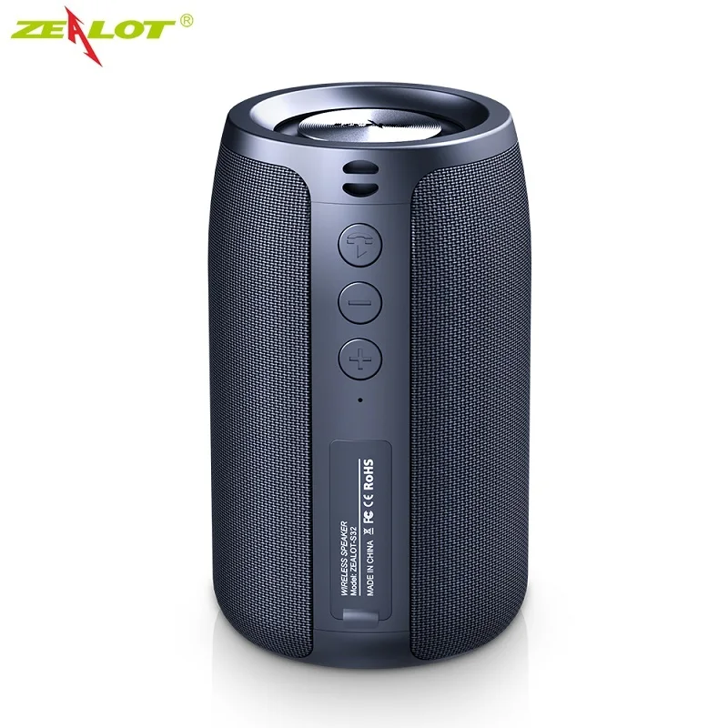 

Zealot S32 Portable Bluetooth Speaker Outdoor Waterproof Wireless TWS Mini Column Box Speaker Support TF card Stereo 3D Hi-Fi