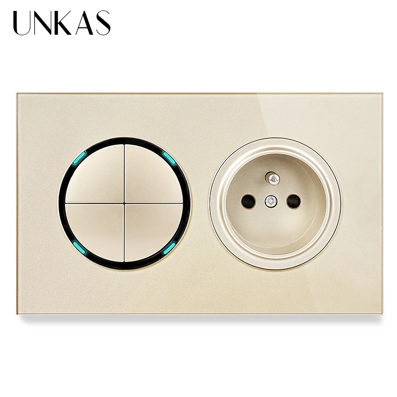 Настенный светильник ель света UNKAS 4 клавиши 1 канал/2 канала + французская