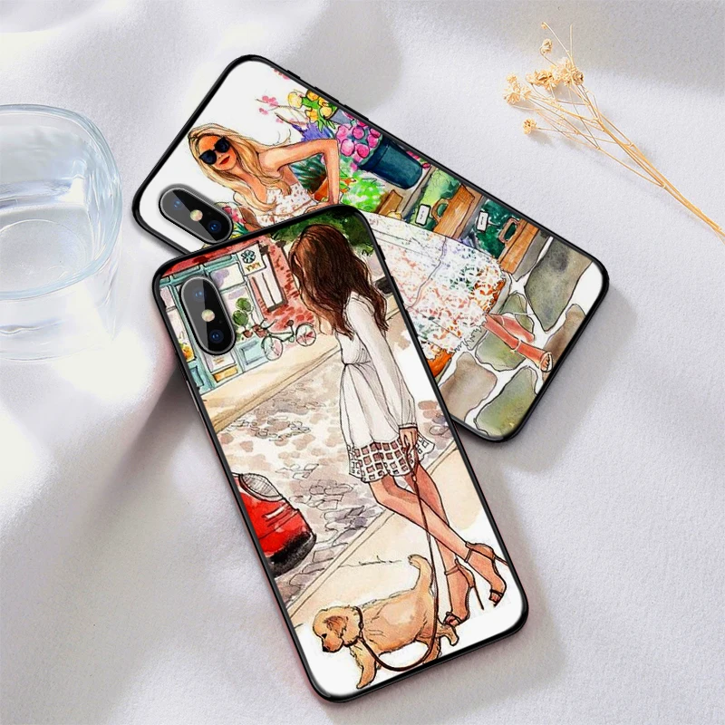 Модная красивая девушка Чехлы для мобильных телефонов samsung A5 6 7 A8 A9 10 A10 A20 30 A40 A50 A60