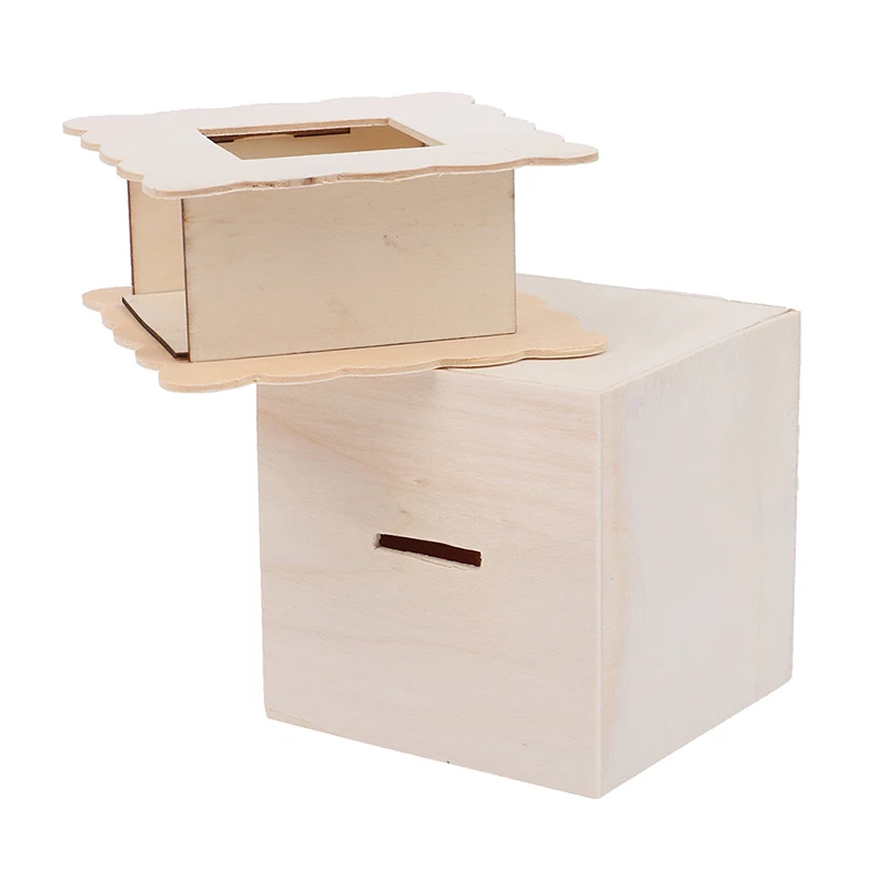 Деревянная копилка коробка для денег ручная работа монет детей подарок | Дом и