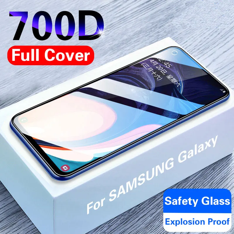 700D полное покрытие из закаленного стекла для samsung Galaxy A10 A50 A70 Защитное стекло
