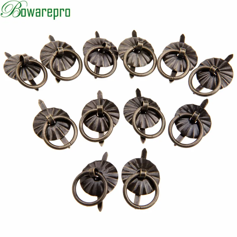 Мини винтажная бронзовая ручка 12 шт. Подарочная коробка для вина Деревянный