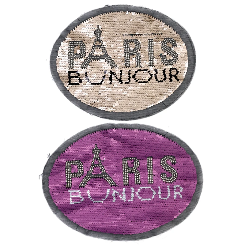 Женские вышитые нашивки с бисером и блестками аппликации для одежды в полоску