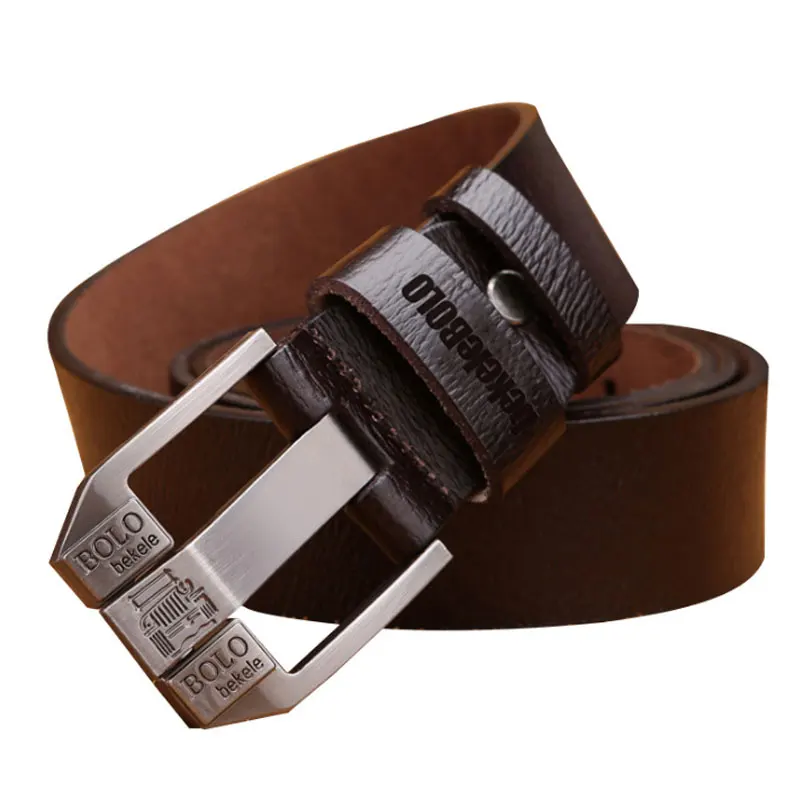 Ремень мужской из натуральной кожи винтажный роскошный модный классический пояс