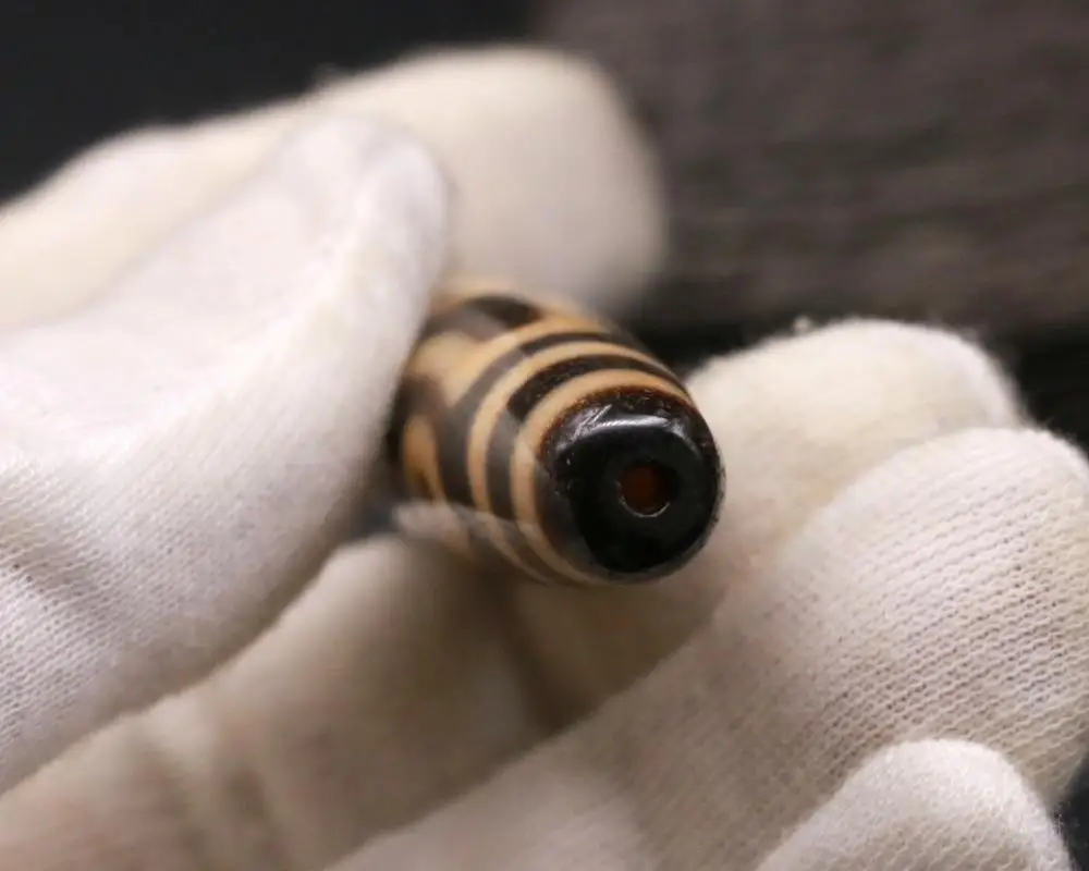 Суперэнергетический Тибетский Старый Агат 6 глаз Длинные бусины dZi амулет 78*15 мм