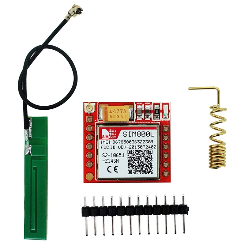 

Smallest SIM800L GPRS GSM Breakout Module Microsim Card Core Board Quad-Band 850/900/1800/1900Mhz SIM Card Slot