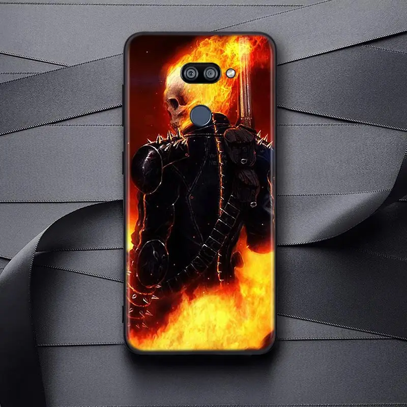 

Silicone Cover Ghost Rider For LG K22 K71 K61 K51S K41S K30 K20 2019 Q60 V60 V50S V40 V35 V30S V30 G8S G8X ThinQ Phone Case