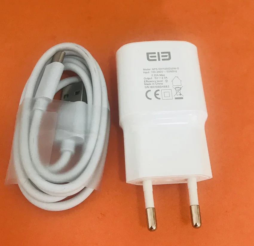

Original Travel Charger Plug Adapter+ Type C Cable for Elephone U2 EP7006 MT6771T Octa Core 6.26" FHD+ free shipping