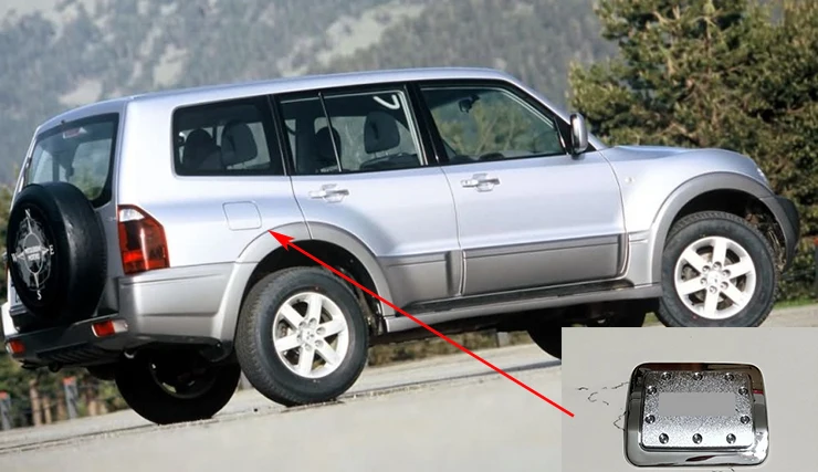 

Chrome ABS Fuel Oil Tank Gas Cap Cover Trim for 2001-2006 Mitsubishi Montero V73 Pajero 1PCS