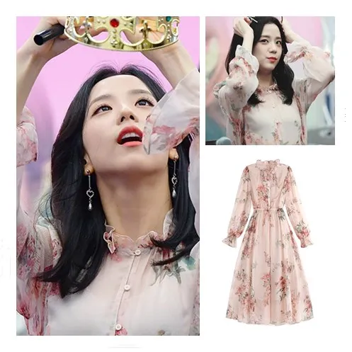 Новые новые яркие женские летние платья kpop в Корейском стиле знаменитостей с