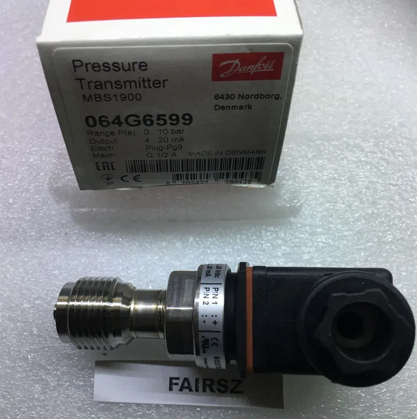 Original DANFOSS Pressure Transmitter MBS1900 064G6599 4-20MA 0-10Bar | Безопасность и защита