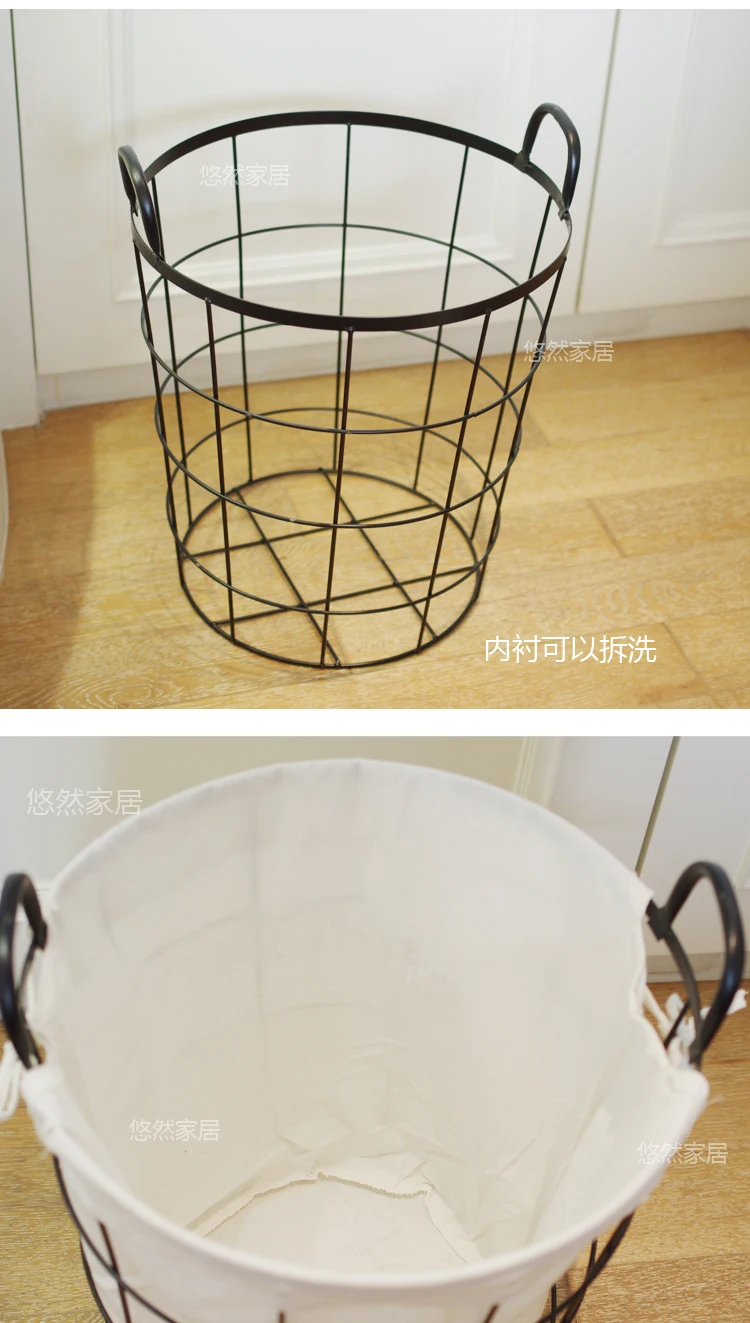 Корзина из кованого железа zakka винтажная корзина для хранения игрушек в стиле