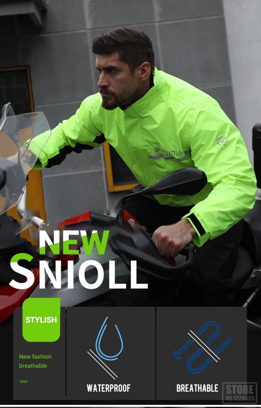 SINOLL водонепроницаемый мотоциклетный дождевой костюм дождевик+ дождевые штаны пончо мотоциклетная дождевик для езды на мотоцикле