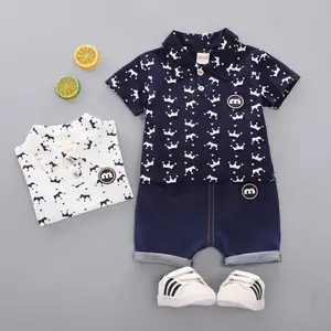 New Children Summer Cotton Out Clothes Baby Boys full Printed T Shirt Shorts 2Pcs/sets Infant Kids Fashion Toddler Tracksuits